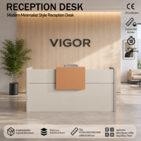 Bureau de réception en bois moderne, minimaliste, écologique et durable, avec rangement multifonctionnel, personnalisable, mobilier commercial pour hôtels