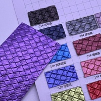Cuir synthétique métallisé brillant granulaire de 1,2 mm, cuir embossé, tissu en rexine métallisé pour chaussures