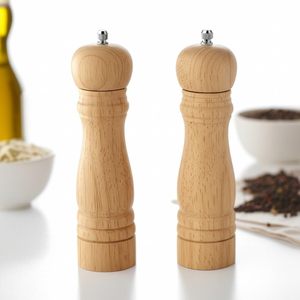 Ensemble moulin à sel et à poivre électrique en bois écologique alimenté par USB avec moulin à épices et saupoudreur - Product Image 4