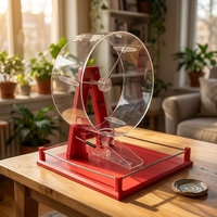 Machine manuelle transparente en plastique pour boules de loterie, à manivelle, pour tirage au sort, tombola, prix pour événements, jeux d'amusement, sans alimentation électrique