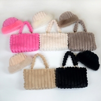 Bolso Bandolera de Felpa de Gran Capacidad para Otoño e Invierno 2026, Estilo Moderno con Peluche
