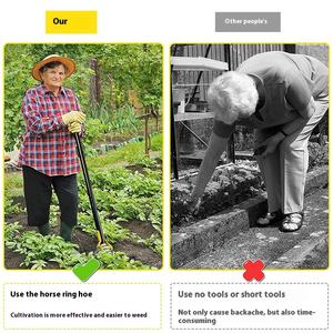 Houes Hula <span class=keywords><strong>de</strong></span> jardin à long manche avec boucle <span class=keywords><strong>de</strong></span> désherbage réglable pour planter des fossés - Product Image 5
