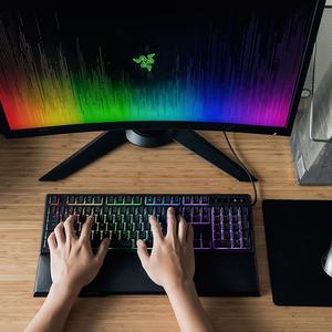 Razer <span class=keywords><strong>Ornata</strong></span> V3 USB <span class=keywords><strong>Clavier</strong></span> de jeu mécanique ergonomique rétro-éclairé RVB avec interrupteurs à membrane Mecha à profil bas pour PC de bureau - Product Image 2