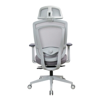 Chaise de bureau de conférence ergonomique moderne à dossier haut en maille avec accoudoirs réglables 4D, hauteur réglable et fonction pivotante