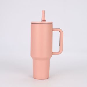 <b>Car</b> H5.0 Handle Travel <b>Mug</b> 40oz Double Wall Vacuum Tumbler Lid Straw Anti-Slip ODM Custom Logo - Product Image 6