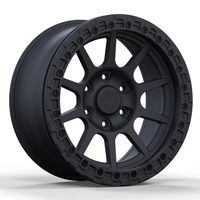 S3-000335 18-24 Llantas de aluminio forjado personalizadas, negro mate, de malla, tipo plato profundo, estándar DOT, para Jeep Wrangler