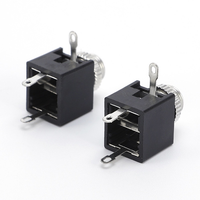 Prise audio mono 3,5 mm PJ-301M, connecteur femelle métallique à montage sur panneau fileté vertical pour audio et vidéo