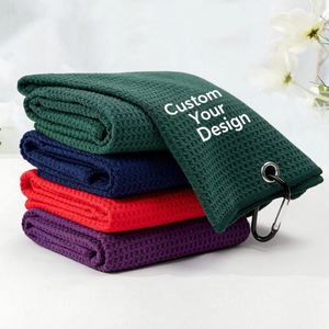 Serviette en microfibre gaufrée super absorbante à séchage rapide, personnalisable avec logo imprimé, idéale pour les clubs de golf – Offre Spéciale - Product Image 1