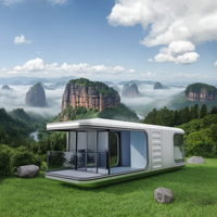 Fabricant d'usine de maisons préfabriquées à 2 chambres Cabine Apple en acier Petite capsule préfabriquée avec plus d'espace