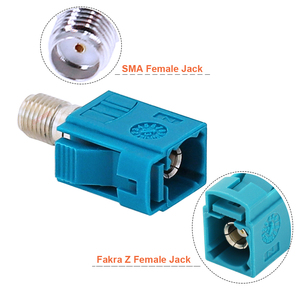 Adaptateur Fakra vers SMA, SMA femelle vers Fakra code A/B/C/<span class=keywords><strong>D</strong></span>/<span class=keywords><strong>E</strong></span>/F/G/H/<span class=keywords><strong>I</strong></span>/<span class=keywords><strong>K</strong></span>/Z, droit, 50 ohms, adaptateur SMA Fakra, connecteurs coaxiaux RF - Product Image 2
