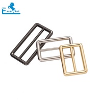 Boucle à trois glissières en alliage de zinc à bord rond pour accessoires de sac à main