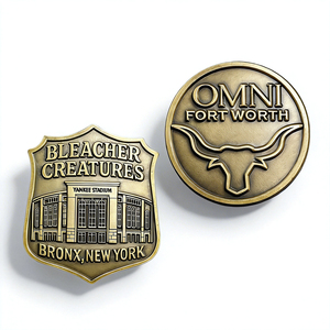 Spilla smaltata personalizzata a forma di scudo, stile Yankee Stadium <span class=keywords><strong>Bronx</strong></span>, in metallo bronzo anticato, distintivo da bavero per la collezione degli appassionati di sport - Product Image 1