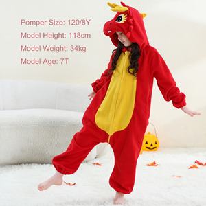 Michley Outdoor-Ready Kids <span class=keywords><strong>Mono</strong></span> dragón rojo con <span class=keywords><strong>cola</strong></span> y Sudadera con capucha pijama polar - Product Image 5