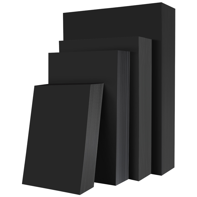 Uncoated 350gsm Double Sided A1 A2 120gsm 250gsm Black Digital Printing Paperboard Custom Black Cardboard Sheets Wholesale
