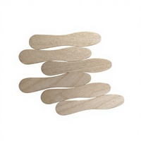 Bâtonnets de crème glacée et de sucettes glacées en bois de bouleau 100% naturel, flexibles, écologiques, économiques, portables, de haute qualité, 75 mm