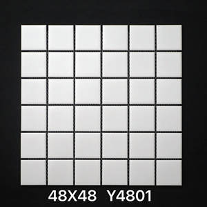 Foshan promotionnel pur <span class=keywords><strong>noir</strong></span> <span class=keywords><strong>et</strong></span> <span class=keywords><strong>blanc</strong></span> 48x48 cuisines, salles <span class=keywords><strong>de</strong></span> bains, piscines <span class=keywords><strong>salle</strong></span> <span class=keywords><strong>de</strong></span> <span class=keywords><strong>bain</strong></span> carreaux <span class=keywords><strong>de</strong></span> mosaïque en céramique <span class=keywords><strong>carrelage</strong></span> <span class=keywords><strong>de</strong></span> sol en mosaïque - Product Image 2