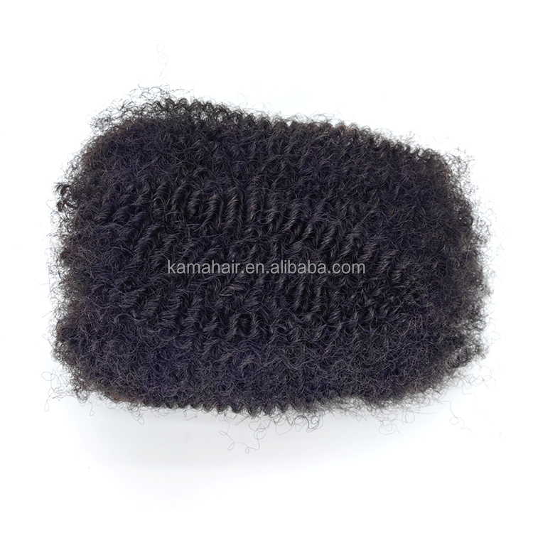 Hot Selling Wholesale Afro Kinky Curly Brazilian Remy Hair High Quality Natural Bulk 16-Inch Black Hair Weaving
