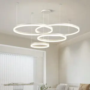화이트 북유럽 LED 3 색 현대 매달려 천장 램프 부엌 섬 식탁 상단 샹들리에 KidRoom 장식