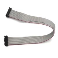 UL2651 AWG28 kabel pita datar 16Pin fleksibel 260MM dengan tabung PVC 1.27mm Pitch kabel Harness tahan lama kabel pengukur