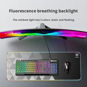 Teclado de Membrana <span class=keywords><strong>ONIKUMA</strong></span> G32 Transfronterizo, Luminoso, para Juegos y Oficina, USB, Cableado, Resistente al Agua, Personalizable, Venta Directa de Fábrica - Product Image 2
