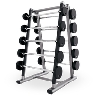 Support de Rangement Commercial Robuste pour Barres d'Haltères – Rangement Multi-Barres en Acier pour Équipement de Musculation en Salle de Sport