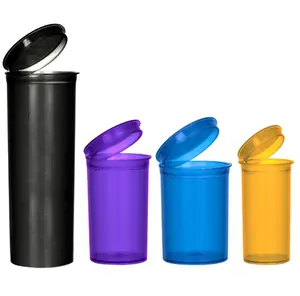 Wholesale OEM Pop Top Vials Smell Proof Bottle Containers PP Plastic 6Dram Squeeze Pill Pop Top Bottle