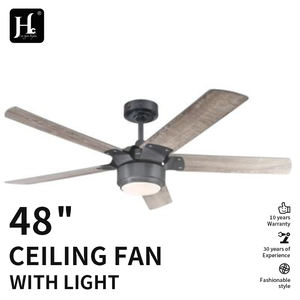 Ventilador de techo LED de 42 y 52 pulgadas con luz, control remoto, de madera contrachapada, económico, de 3 colores, para sala de estar y dormitorio. - Product Image 4