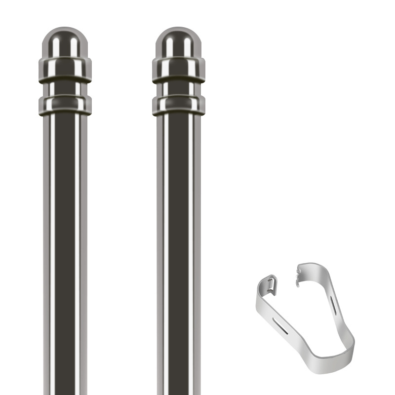 Punta redonda plateada con rosca