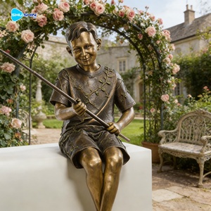Estatua <span class=keywords><strong>de</strong></span> Bronce <span class=keywords><strong>de</strong></span> Niña a Tamaño Real, Decoración <span class=keywords><strong>de</strong></span> Jardín al Aire Libre, Escultura Infantil <span class=keywords><strong>de</strong></span> Fundición Antigua - Product Image 4
