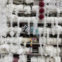 Garniture de broderie du fabricant Sequin large dentelle fleur bordure Crochet tissu pour vêtements pour chaussures et sacs