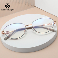 Nouvelle monture de lunettes ovale anti-lumière bleue, lunettes optiques en métal tendance, vente directe d'usine, prix de gros