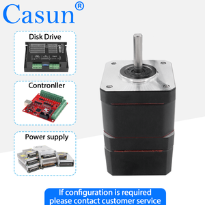 Casun 1,68 AMP <span class=keywords><strong>24mm</strong></span> eje <span class=keywords><strong>Nema</strong></span> <span class=keywords><strong>17</strong></span> Motor codificador de alta calidad negro personalizado Motor para control industrial lineal 3D ROHS - Product Image 4