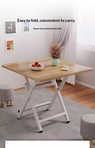 <span class=keywords><strong>Table</strong></span> à manger pliable en bois avec pieds en métal <span class=keywords><strong>pour</strong></span> la maison, la <span class=keywords><strong>cuisine</strong></span>, le balcon, les petits espaces - Product Image 2