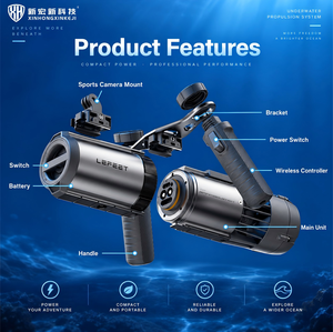 P1 XR Propulseur à eau à double moteur en aluminium anodisé dur, deux moteurs de 1000W, 26kgf, profondeur 60m, autonomie 90min, deux scooters interchangeables - Product Image 4