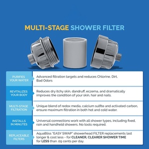 Filtros de Agua para Duchas Stage High Output, Filtro de Agua Iónico para Ducha para Eliminar Cloro, Fluoruro y Metales Pesados - Product Image 2