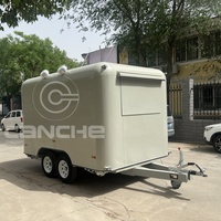 Camion à la mode de restauration rapide d'acier inoxydable de remorque de nourriture de l'Europe avec le certificat de COC