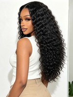 Perruque en cheveux humains indiens bouclés bruts 100% naturels, frontale transparente 13x6 sans colle, ligne de cheveux naturelle pré-épilée, cuticules alignées, vente en gros