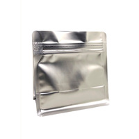 Sac à fermeture éclair personnalisé, nouveau design, rose argenté, fond plat transparent, pour café, thé, nourriture pour animaux, avec valve unidirectionnelle