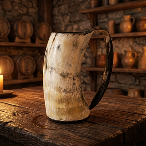 Vente en gros B.S. Chopes à bière en corne de viking internationales, durables, écologiques, légères, pour le camping, avec logo personnalisé - Product Image 1