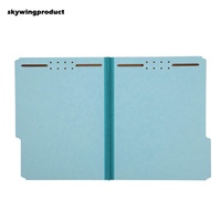 Carpeta de Papel Skywingproduct Azul, Estándar Legal, 3/4'' x 14 3/4'', con 2 Separadores de 2 Pulgadas de Expansión para Clasificación de Archivos de Clientes