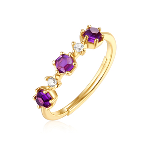 3 piedra diseño llano puro plata Mystic Topaz Anillo para el día de la Madre Regalos - Product Image 4
