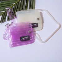Dompet Kartu PVC Pendek Gaya Korea untuk Instagram, Tempat Kartu Identitas & Dompet Leher Wanita - Dompet Koin & Tempat Kartu Portabel Tersedia