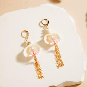 New Baroque Shell Pearl Hoop <b>Earrings</b> <b>for</b> Ladies Gifts <b>Women</b> Vintage Stone huggies <b>Earrings</b> Small Fashion Jewelry Chunky <b>Women</b> - Product Image 5