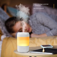 Diffuseur d'huiles essentielles à ultrasons, type brume, lumières colorées, lampe à huile essentielle, silencieux, pour la maison, le bureau, la chambre à coucher
