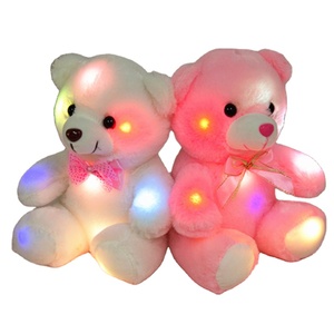 Ours en peluche lumineux rose, jouets en peluche, éclairage LED, grand ours en peluche avec nœud, coussin en peluche, ours en peluche, cadeau de Saint-Valentin, cadeau d'anniversaire - Product Image 1