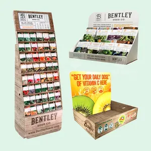 Corrugated Promotion Product Stand Table Top Retail Seed Packet Cardboard Counter Displays
