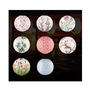 Lanternes en <span class=keywords><strong>papier</strong></span> fleur rouge chinoise <span class=keywords><strong>40</strong></span> <span class=keywords><strong>cm</strong></span> 2 pièces/ensemble pour les fêtes de mariage et les décorations de restaurant artisanat en <span class=keywords><strong>papier</strong></span> chinois imprimé - Product Image 3