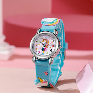 Reloj de Cuarzo de Plástico para Niños y Niñas, Éxito de Ventas con Lindo Patrón de Dibujos Animados, Correa de Silicona 3D y Esfera con Números Arábigos - Product Image 5