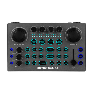 RAYHAYES Bluetooth <span class=keywords><strong>A3</strong></span> Tarjeta de sonido en vivo para transmisión en vivo Grabación de canto - Product Image 2