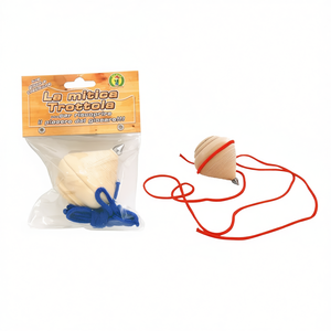 Trottola Mitica en bois avec ficelle, jouet classique pour enfants - Product Image 2